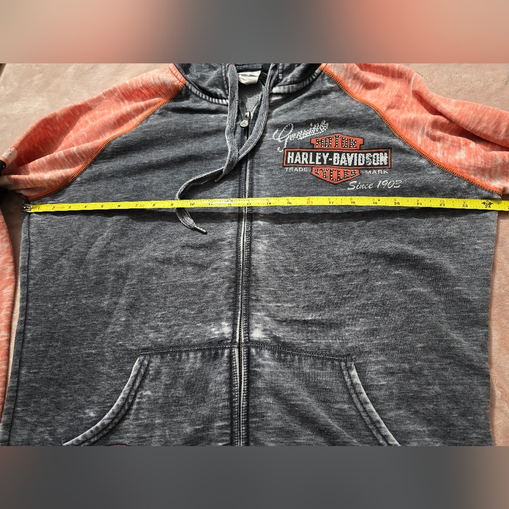 Harley-Davidson Genuine Oil Can Burnout Hoodie Colorblock Women's  99195-14VW 1W - Picture 6 of 9